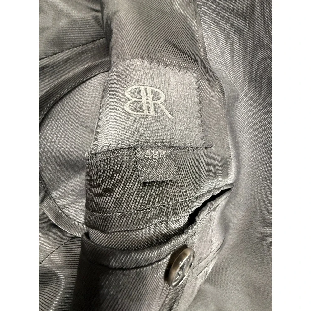 Banana Republic Blazer Mens 42R Grey Excellent Wool Mohair Vitale Barberis Italy